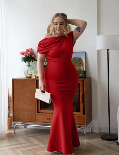 Rona - Elegant Off-Shoulder Bodycon Aftenkjole