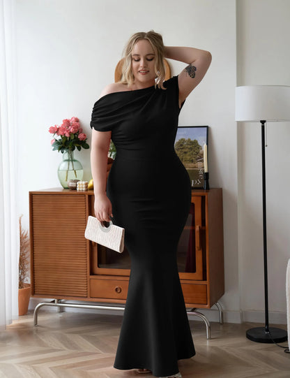 Rona - Elegant Off-Shoulder Bodycon Aftenkjole