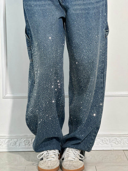 Sheena - Jeans med glitter i denim