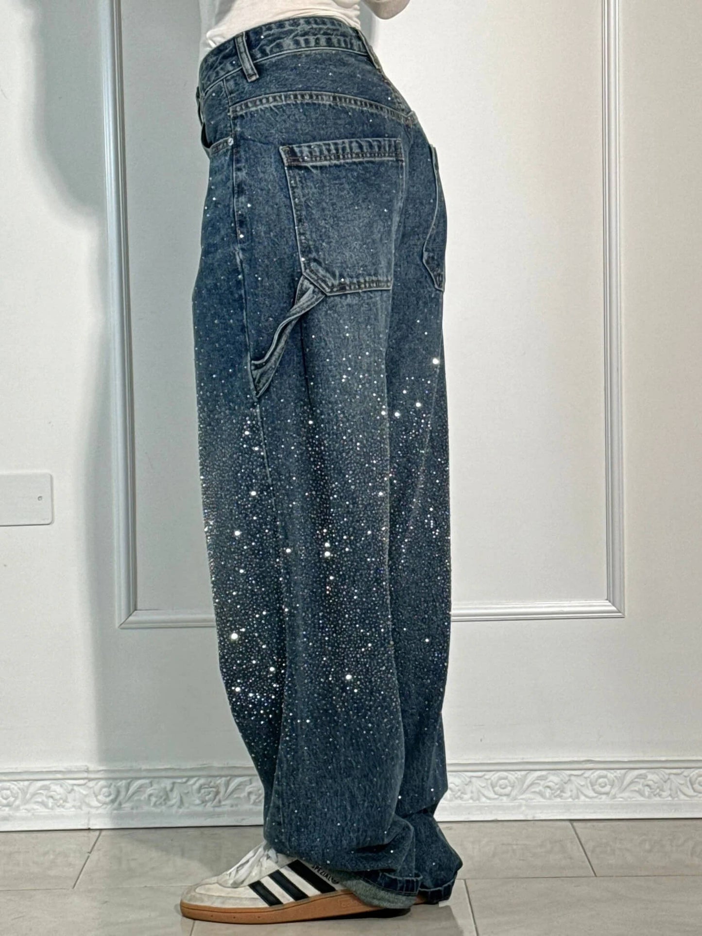 Sheena - Jeans med glitter i denim