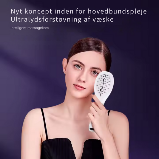 GlowHair - Ultrasonisk Hovedbundsmassager & Hydrerende Mistkam