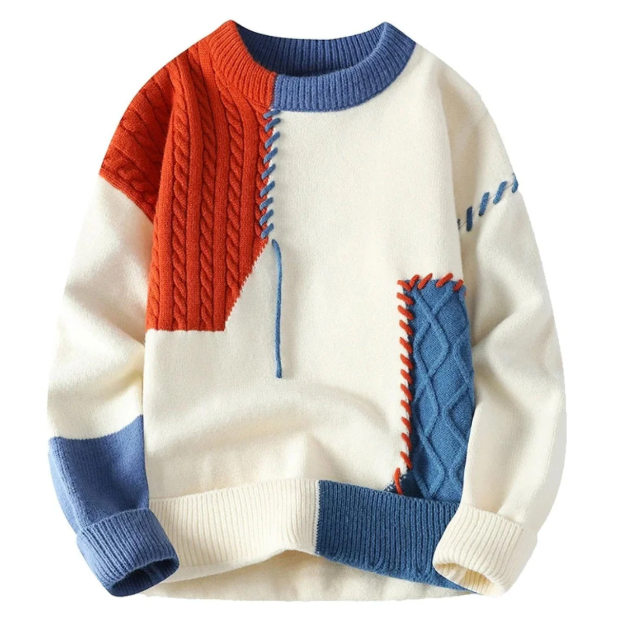 Amor | Sweater med patchwork