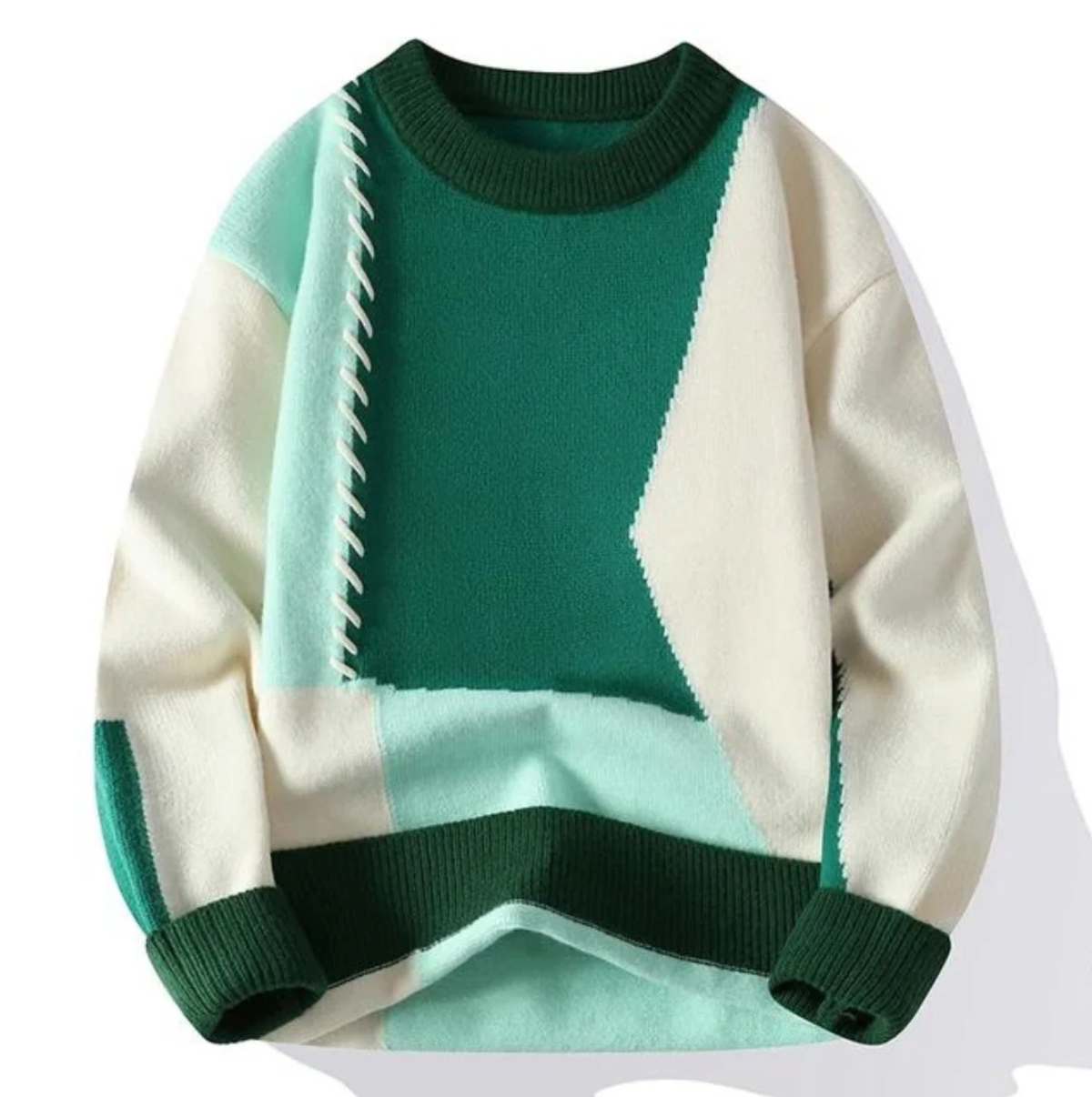 Amor | Sweater med patchwork