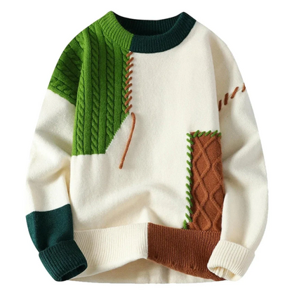 Amor | Sweater med patchwork