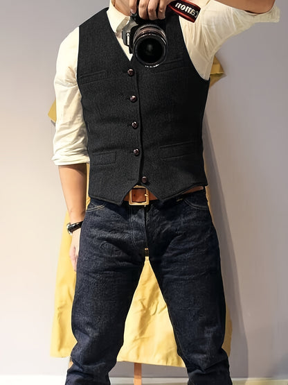 Gavin | Vintage sildebens-tweedvest