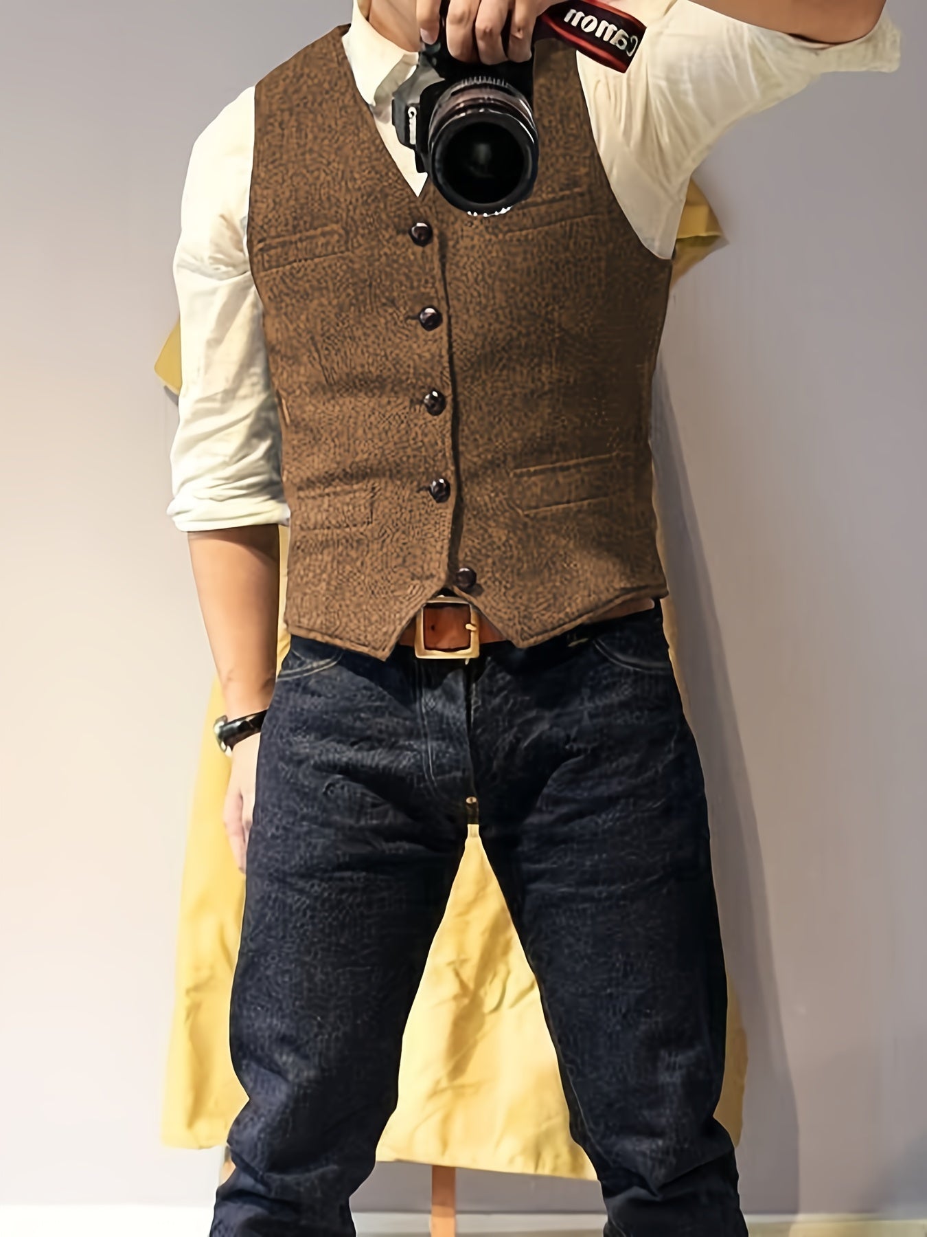 Gavin | Vintage sildebens-tweedvest