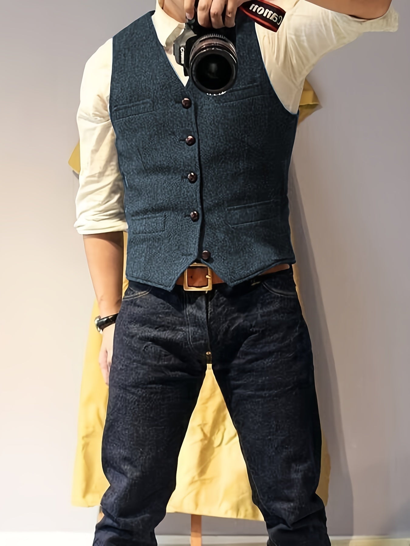 Gavin | Vintage sildebens-tweedvest