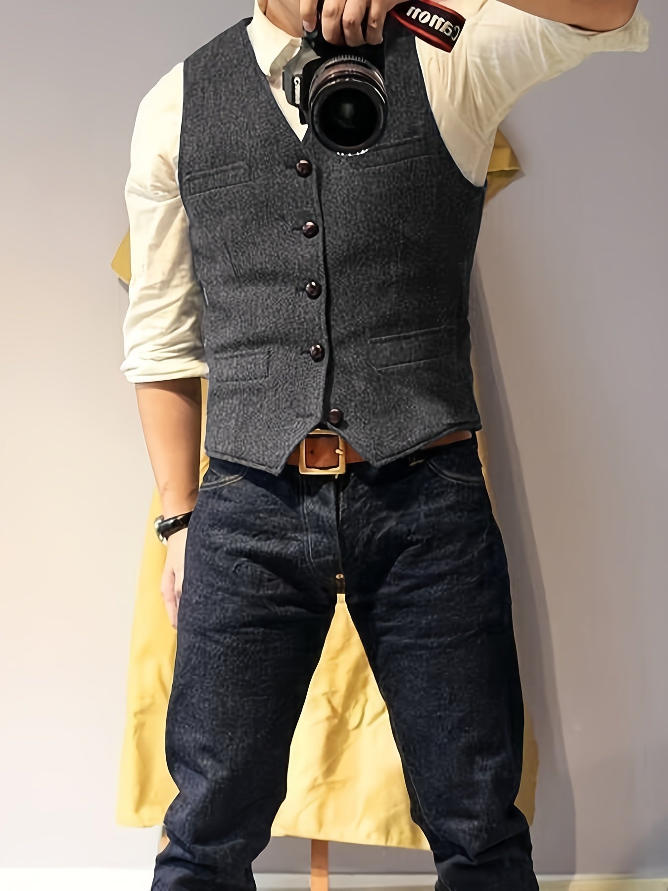 Gavin | Vintage sildebens-tweedvest